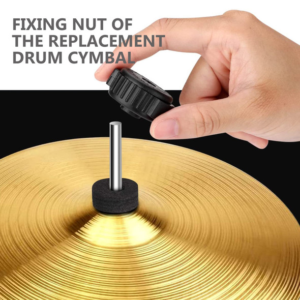 5 Pcs Cymbal Quick Release Cap Replacement Parts Nuts Drum Wool Hat